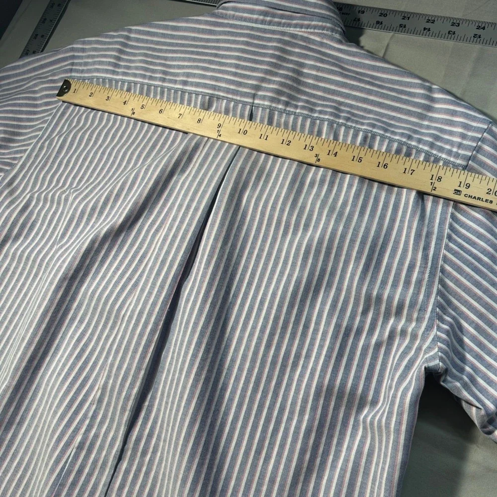 Brooks Brothers Button Down 346 Mens M Blue Pink‎ Stripe Supima Cotton Preppy